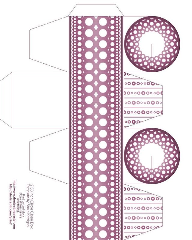 Макет круглой коробки