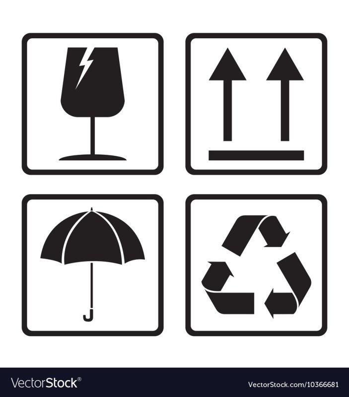 Значок зонтик на упаковке