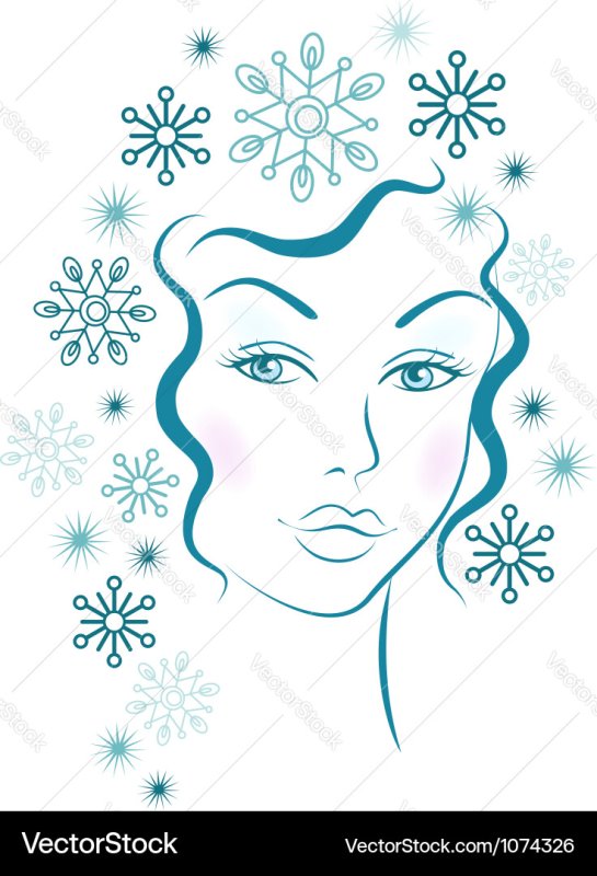 Девушка из снежинок