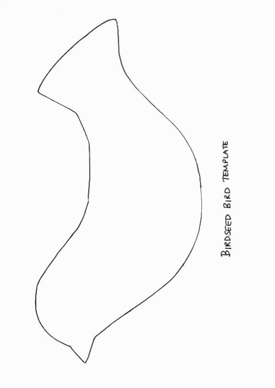 Выкройка птички из бумаги