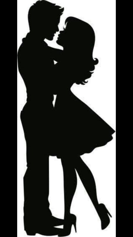 Влюбленные силуэт