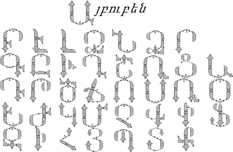 Красивый армянский шрифт