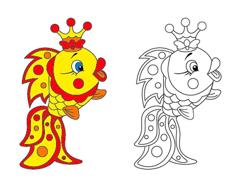 Раскраска залатаеарыба