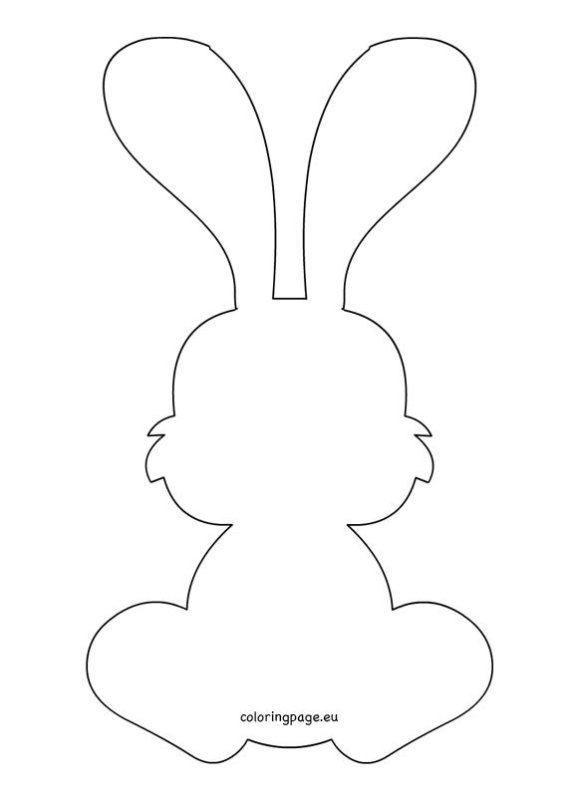 Трафарет зайчика для вырезания