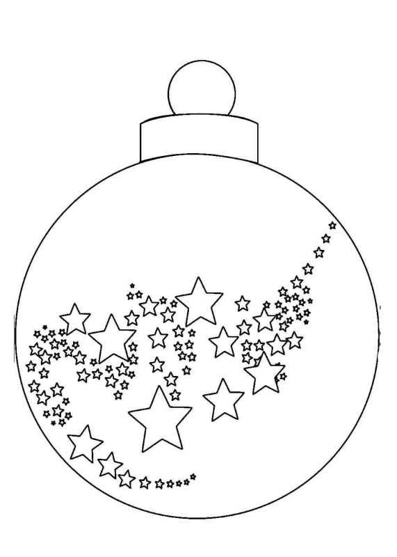 Елочный шарик раскраска