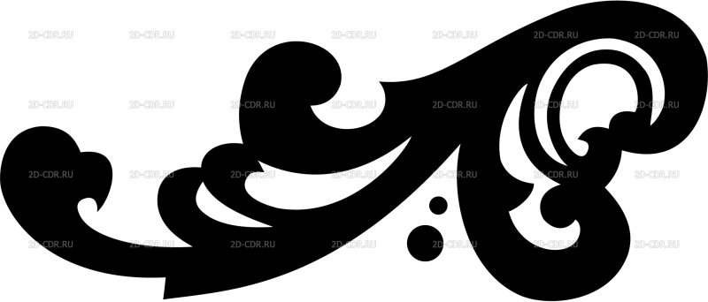 Завитки трафарет