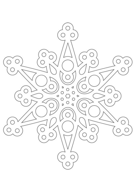 Снежинка раскраска