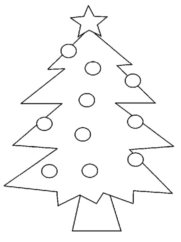 Елочка раскраска