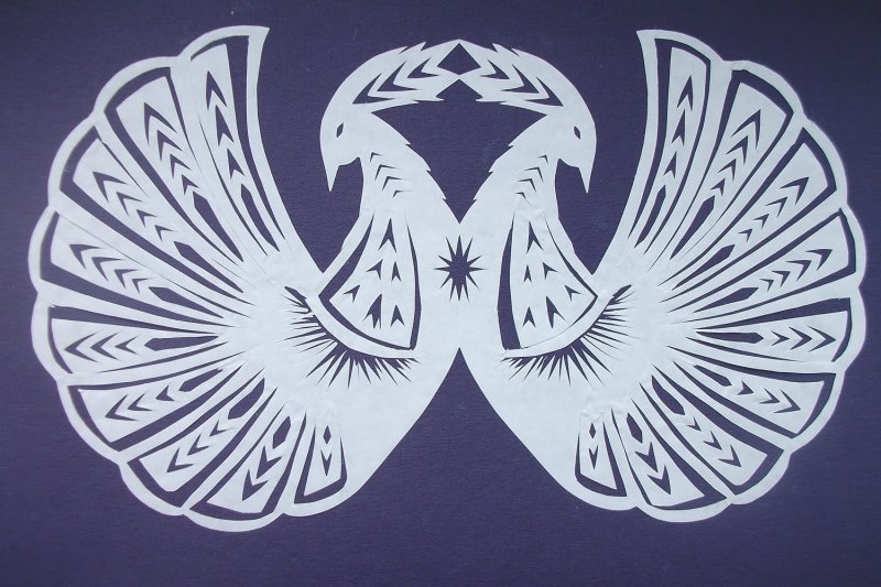 Вытынанка птичка