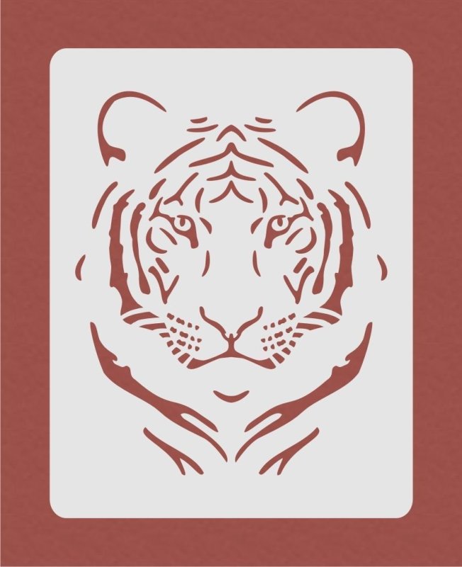 Трафареты тигров для вырезания