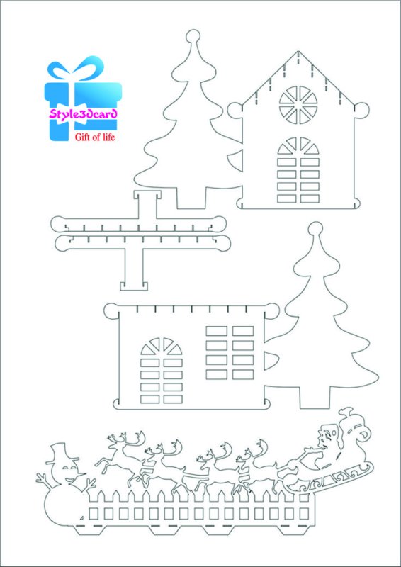 Шаблоны объемных открыток