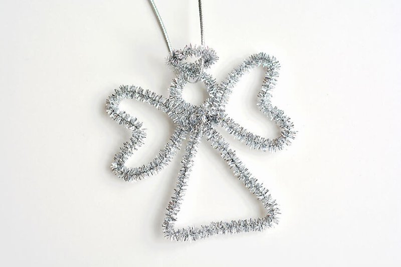 Новогодние украшения из мишуры на проволоке