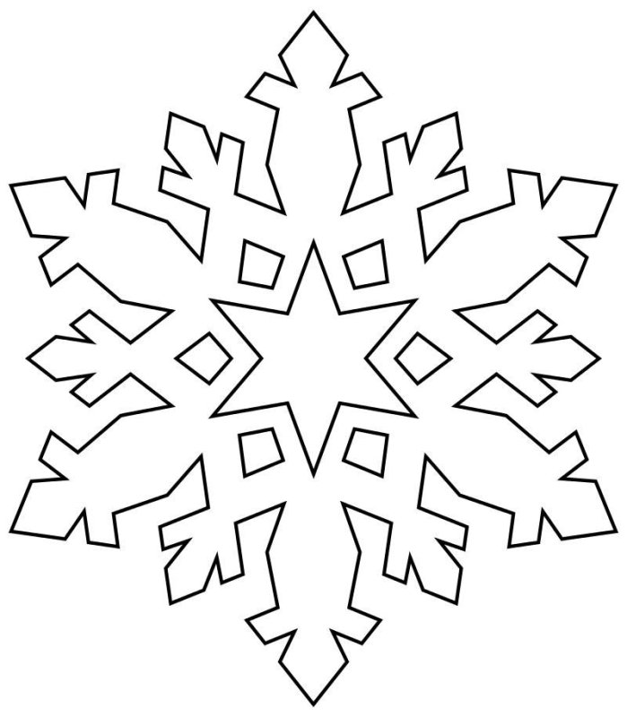 Новогодние снежинки трафареты