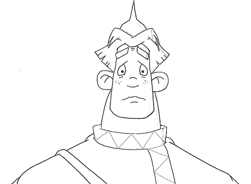 Легкий портрет богатыря Алеша Попович