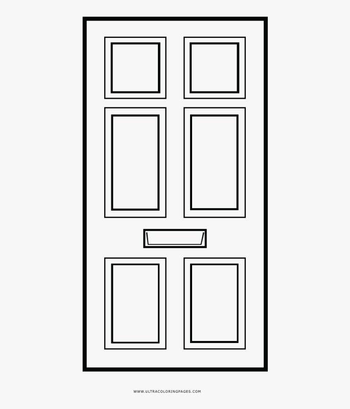 Дверь раскраска для детей