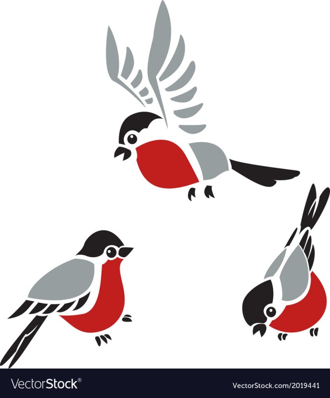 Снегири на окна трафареты