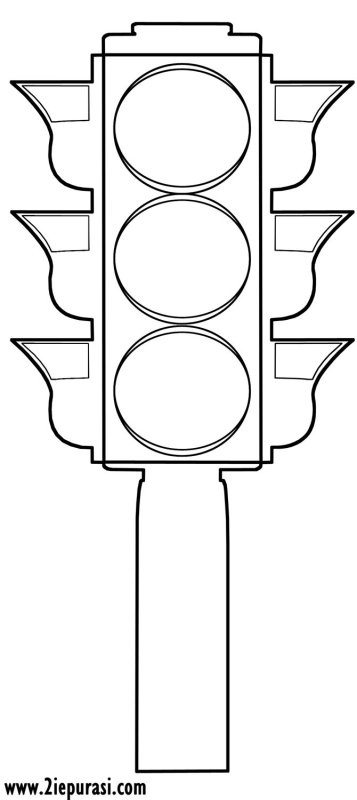 Светофор раскраска для малышей