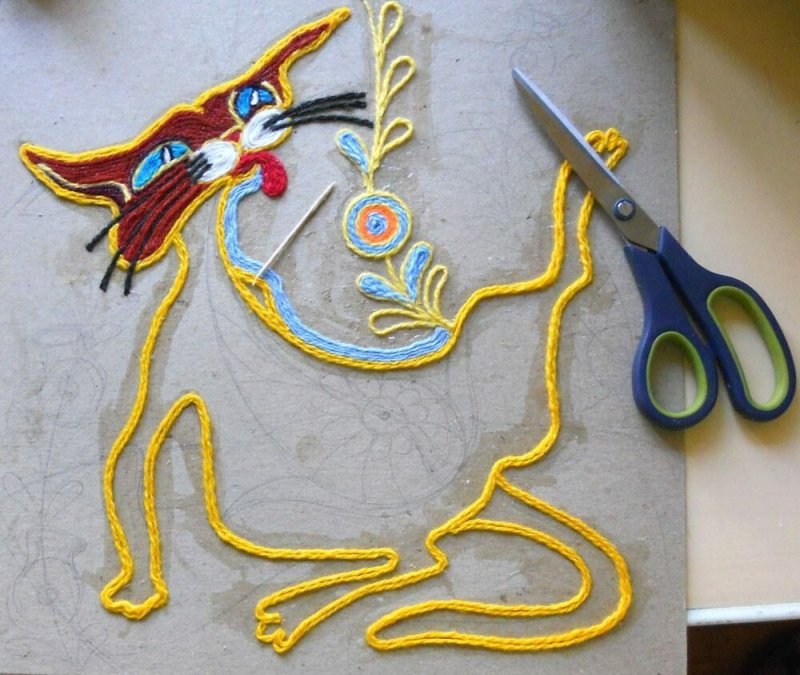 Ниткография гобелен нетканый