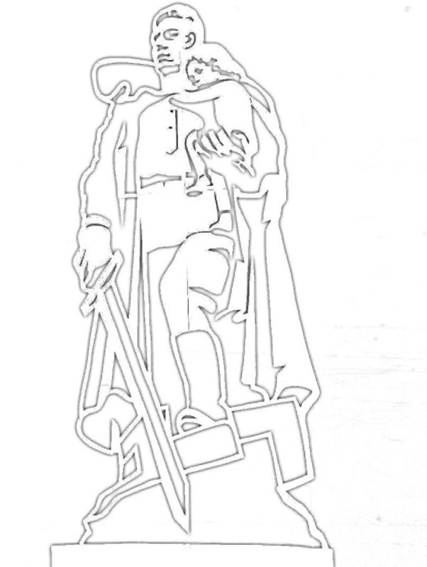 Памятник раскраска