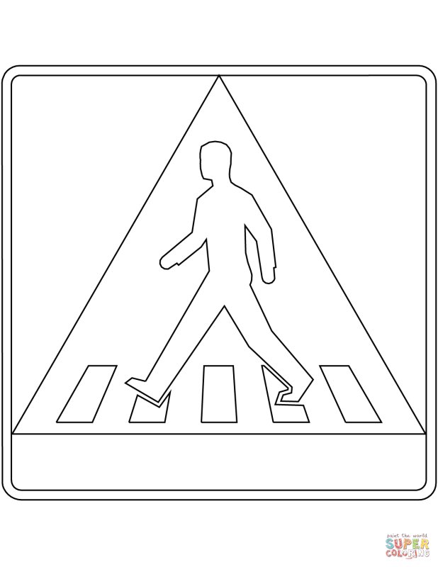 Раскраска знаки дорожного движения для детей