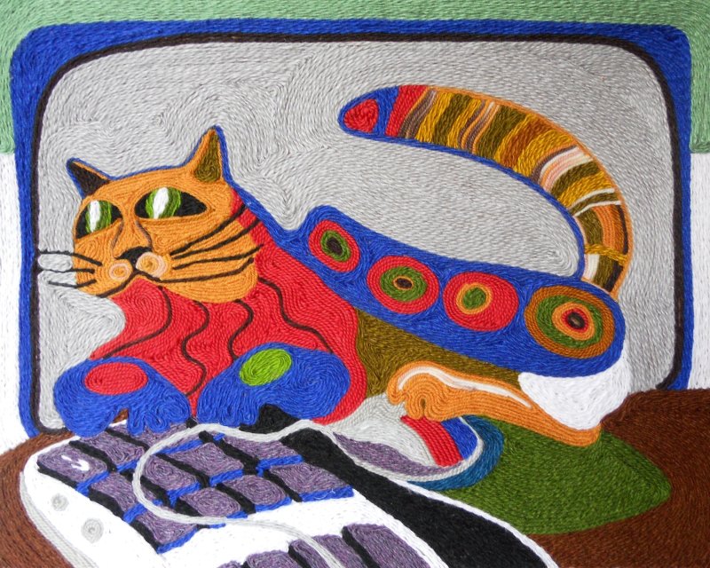 Матрешка ниткография