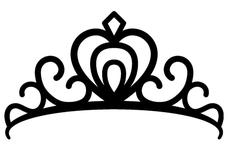 Трафарет диадемы для торта