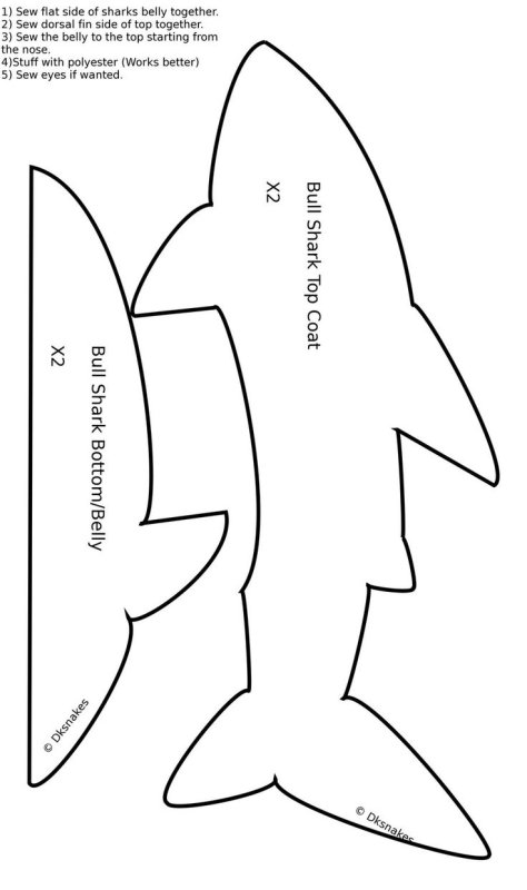 Выкройка акулы мягкая игрушка из икеа