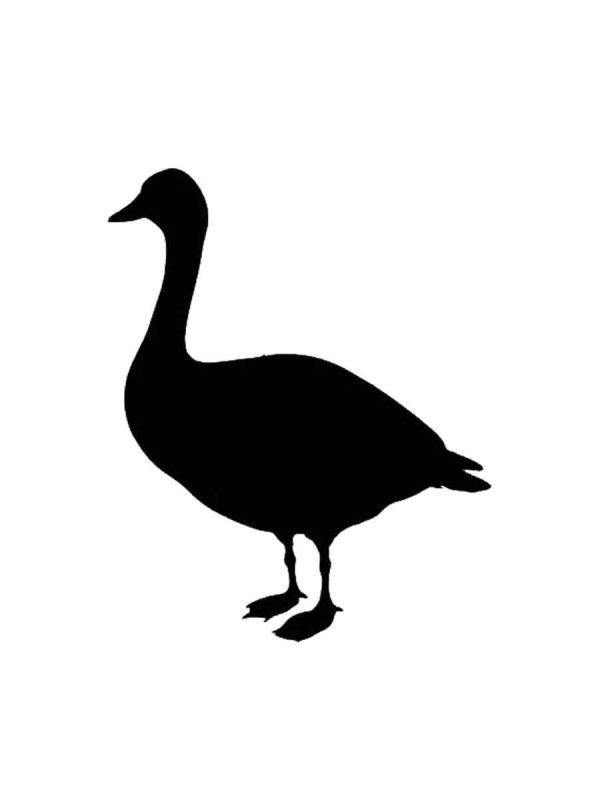 Трафарет гуся для вырезания