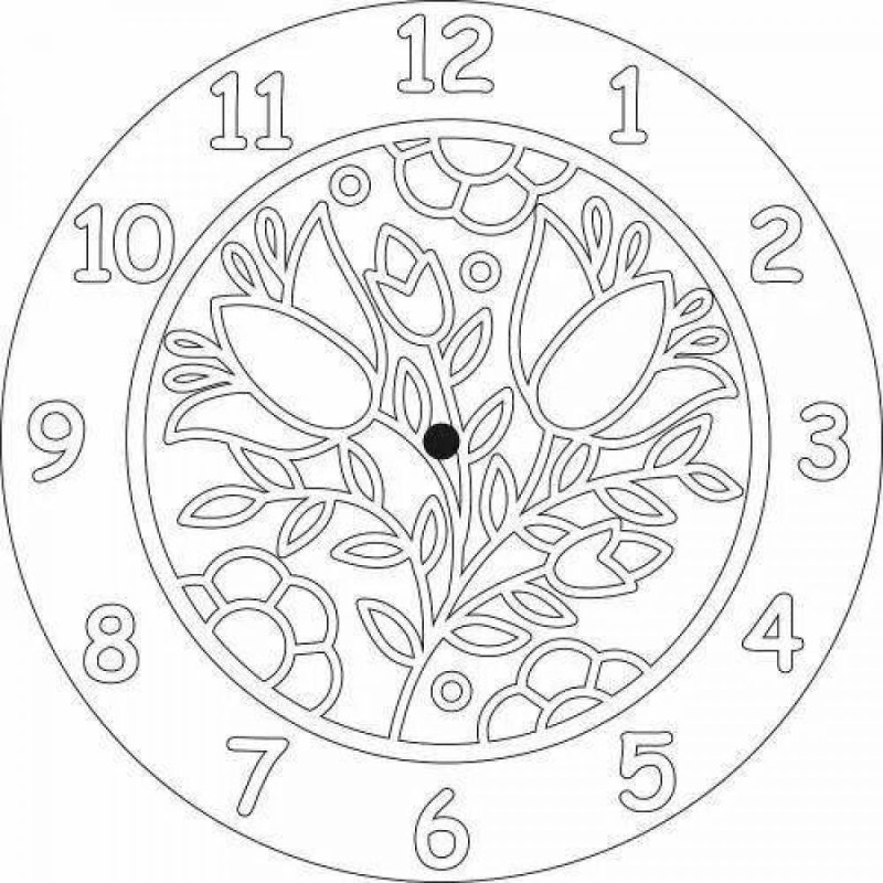 Трафарет часы