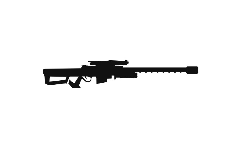 Черная снайперская винтовка