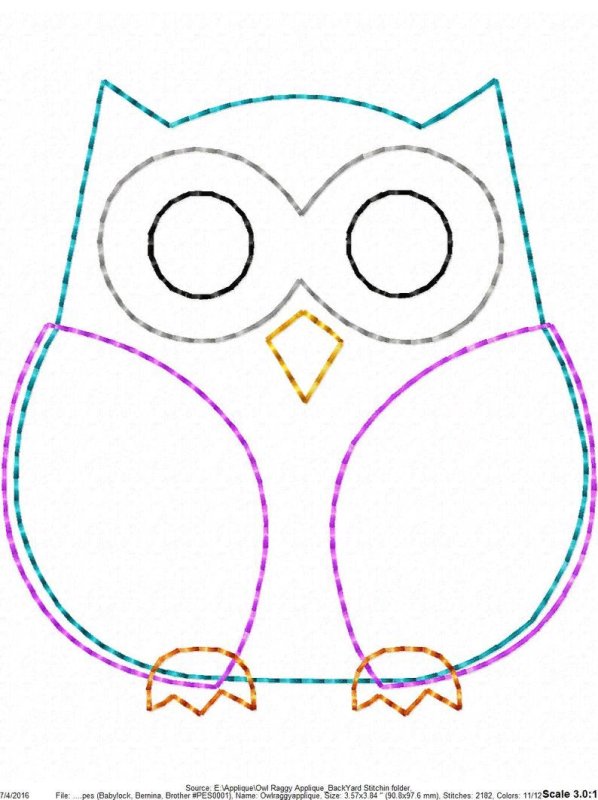 Аппликация Сова