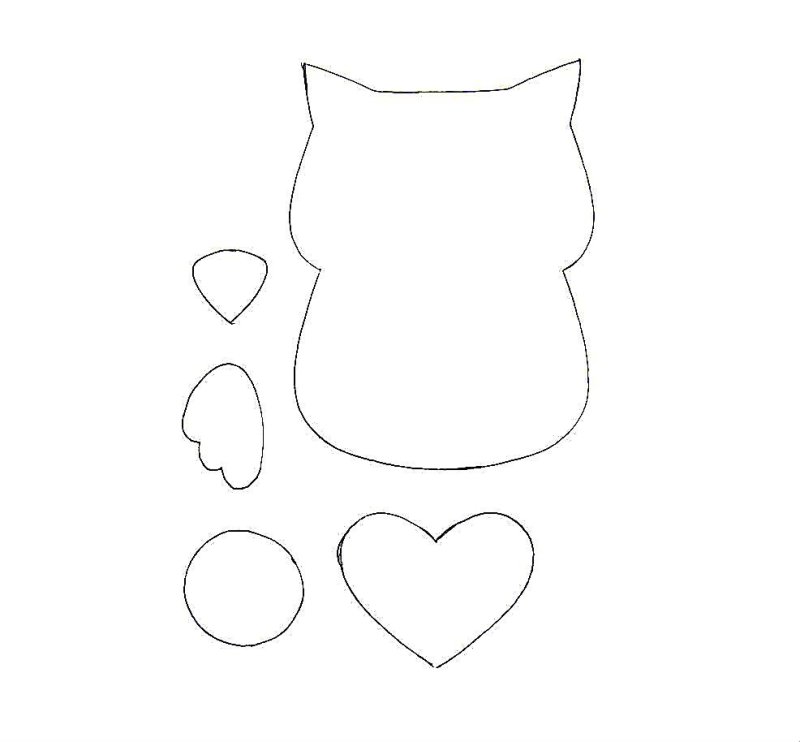 Игрушки из фетра выкройки Сова