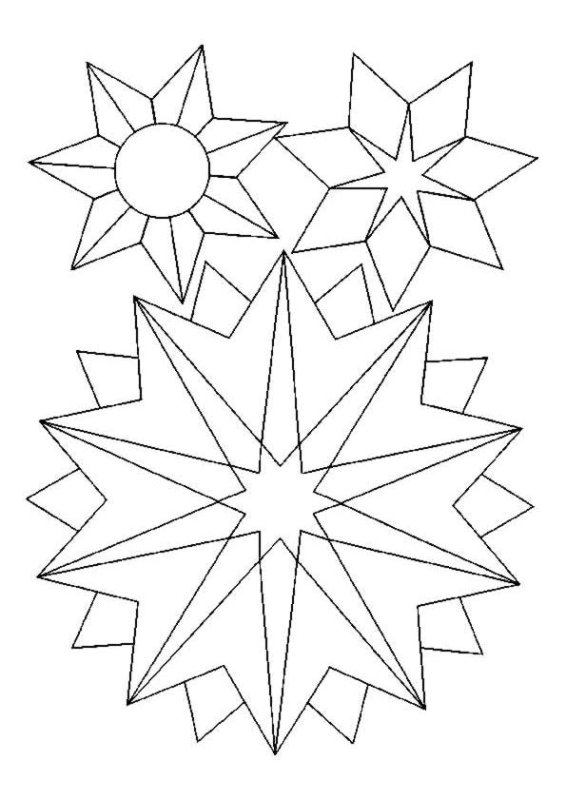Рождественские звезды раскраска