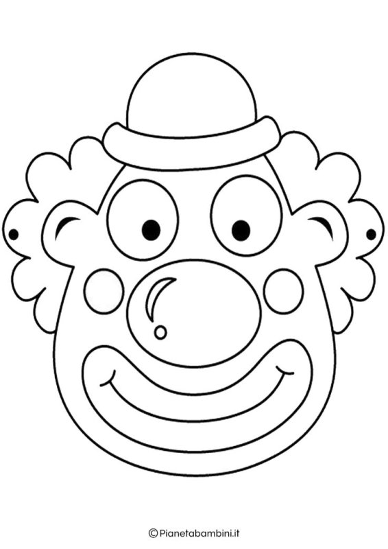 Лицо клоуна раскраска
