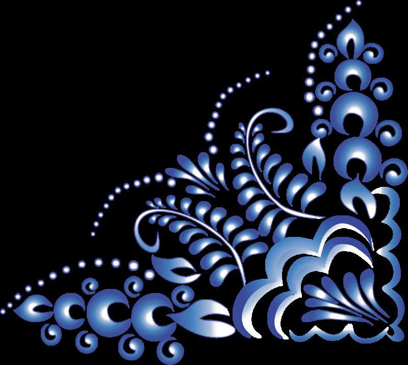 Орнаментная роспись Гжель