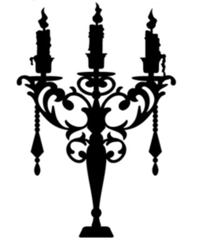 Канделябр трафарет для вырезания