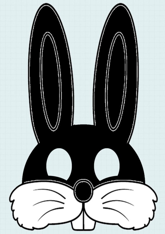 Маска зайца из бумаги