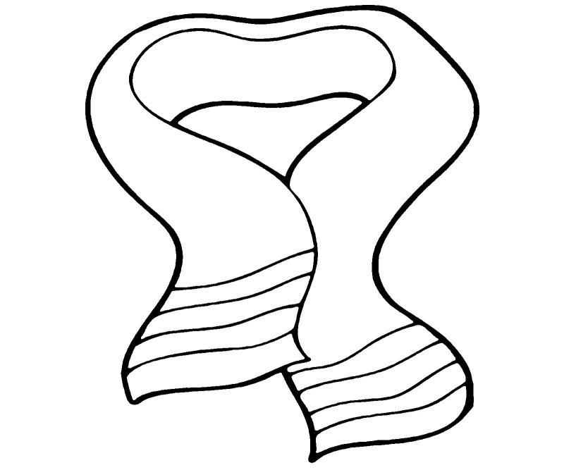 Шарфик раскраска для детей