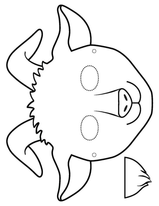 Маска козла для печати