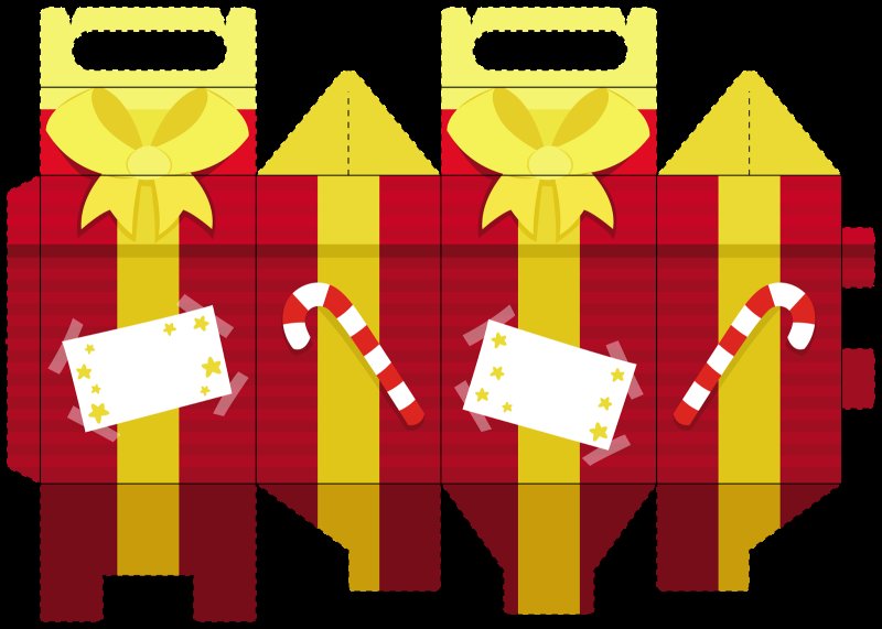 Развёртка коробочки для подарка