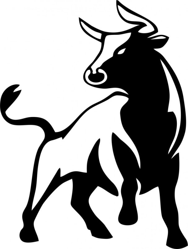 Бык трафарет для вырезания