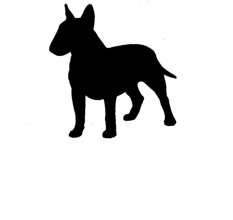 Бультерьер трафарет