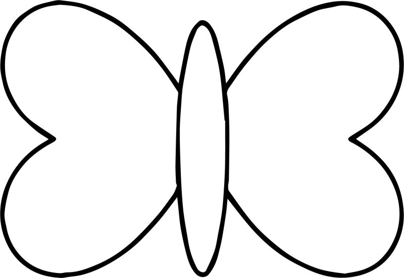 Бабочка трафарет для аппликации