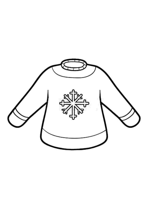 Свитер раскраска для детей