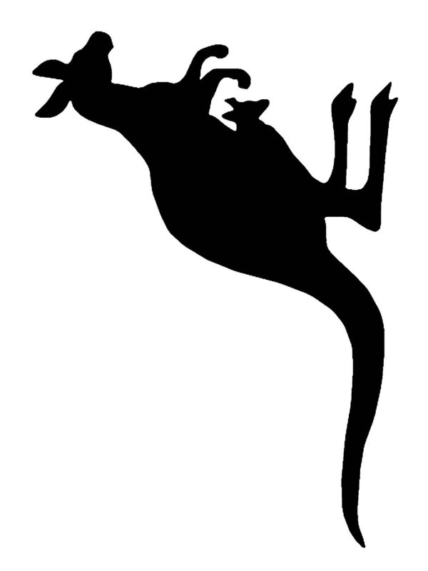 Трафарет кенгуру для вырезания из бумаги шаблоны