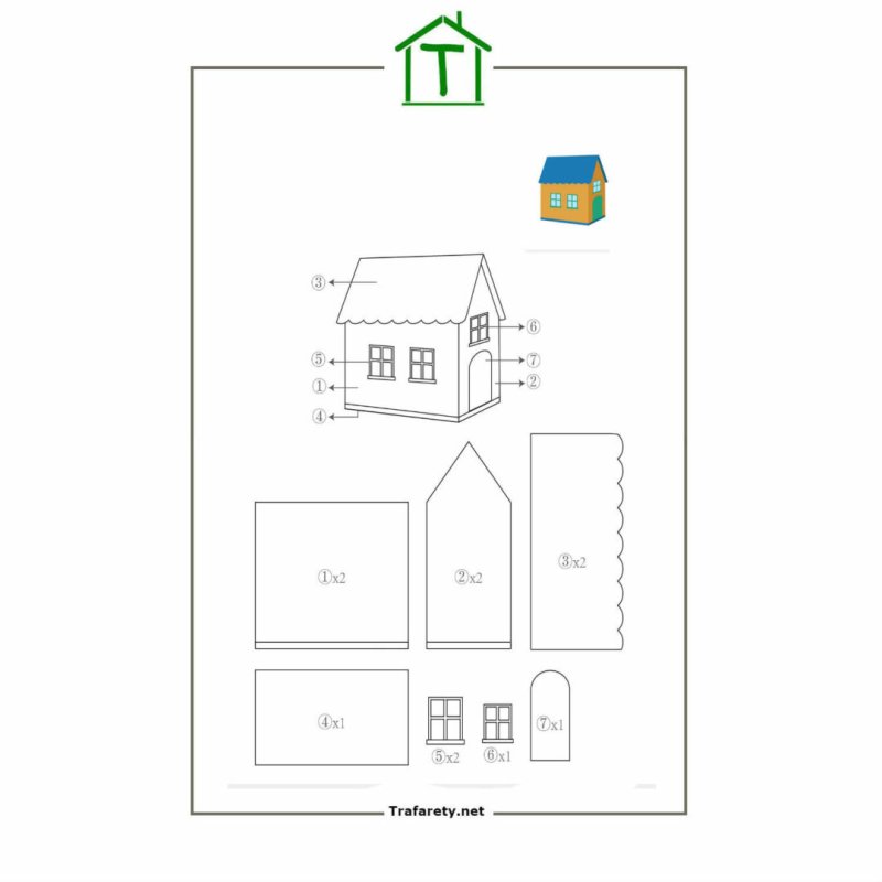 Схема домика 3д ручкой