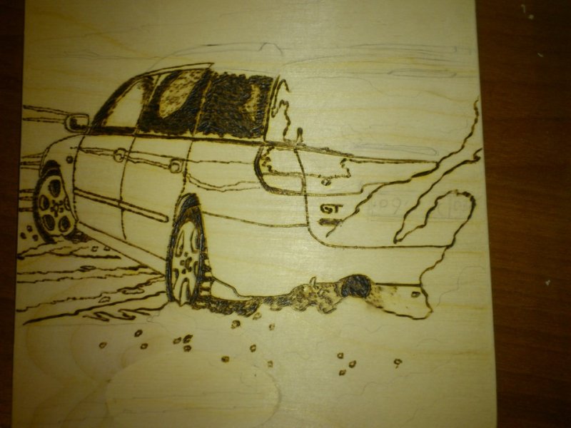 Выжигание по дереву авто