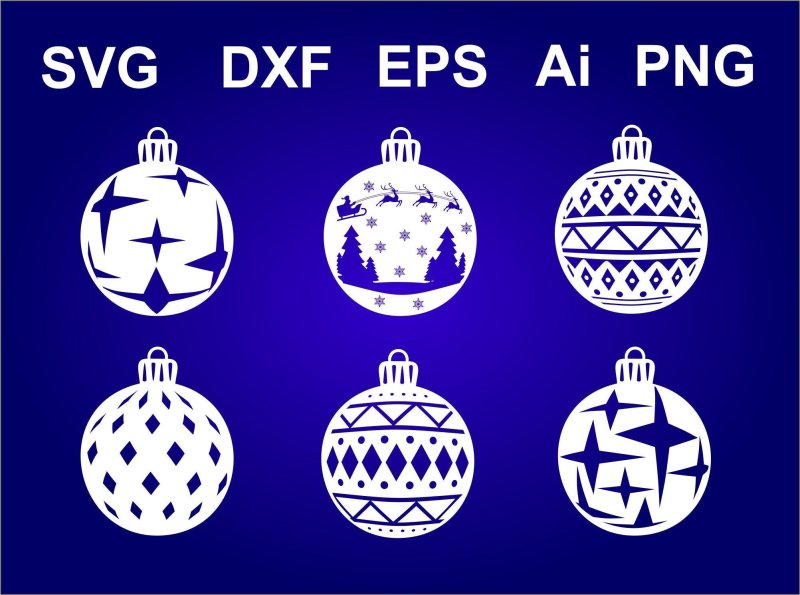 Распечатать трафареты новогодних игрушек