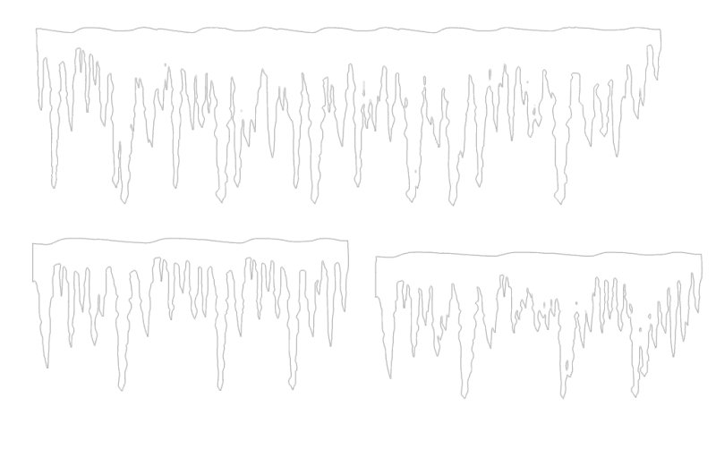 Сосульки трафарет