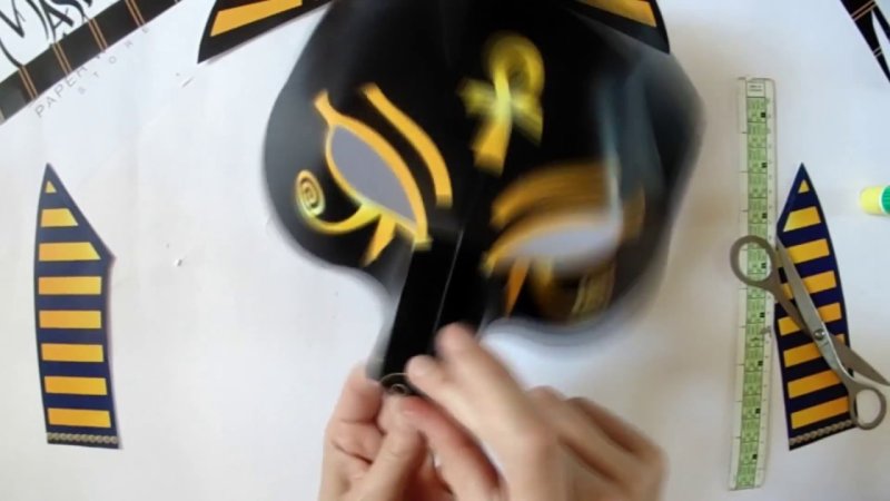 Маска Анубис развертка